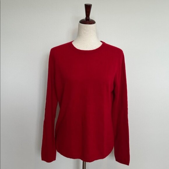 Red Peck & Peck 100% Cashmere Sweater Size Large EUC - Picture 1 of 5